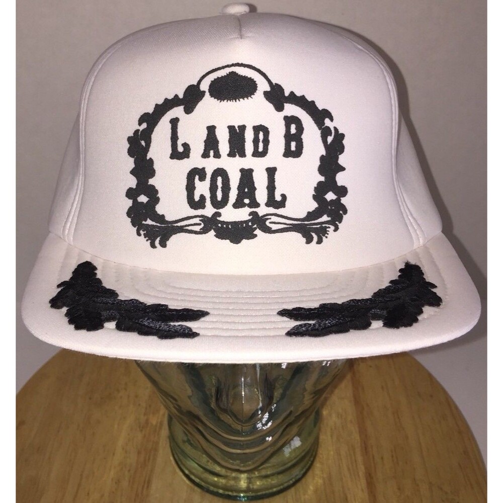 VTG L & B COAL 80s Hat Cap Snapback Black Scrambled Eggs Gas Oil Fuel Indiana PA